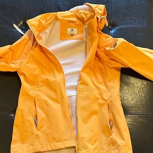 46N Bright Orange Hooded Rain Jacket